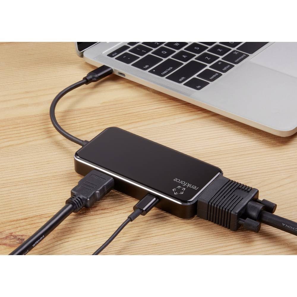 Renkforce Laptop-Dockingstation RF-230 6-in-1 USB-C® Dockingstation (bis 4K@30Hz, USB-C® Power Delivery