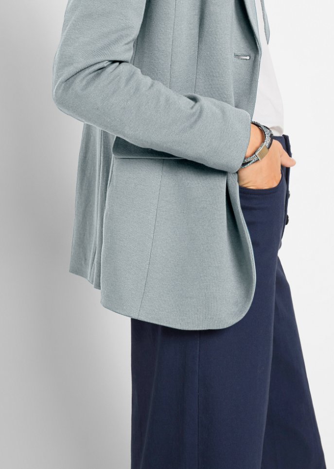 Baumwoll Jersey-Blazer, tailliert