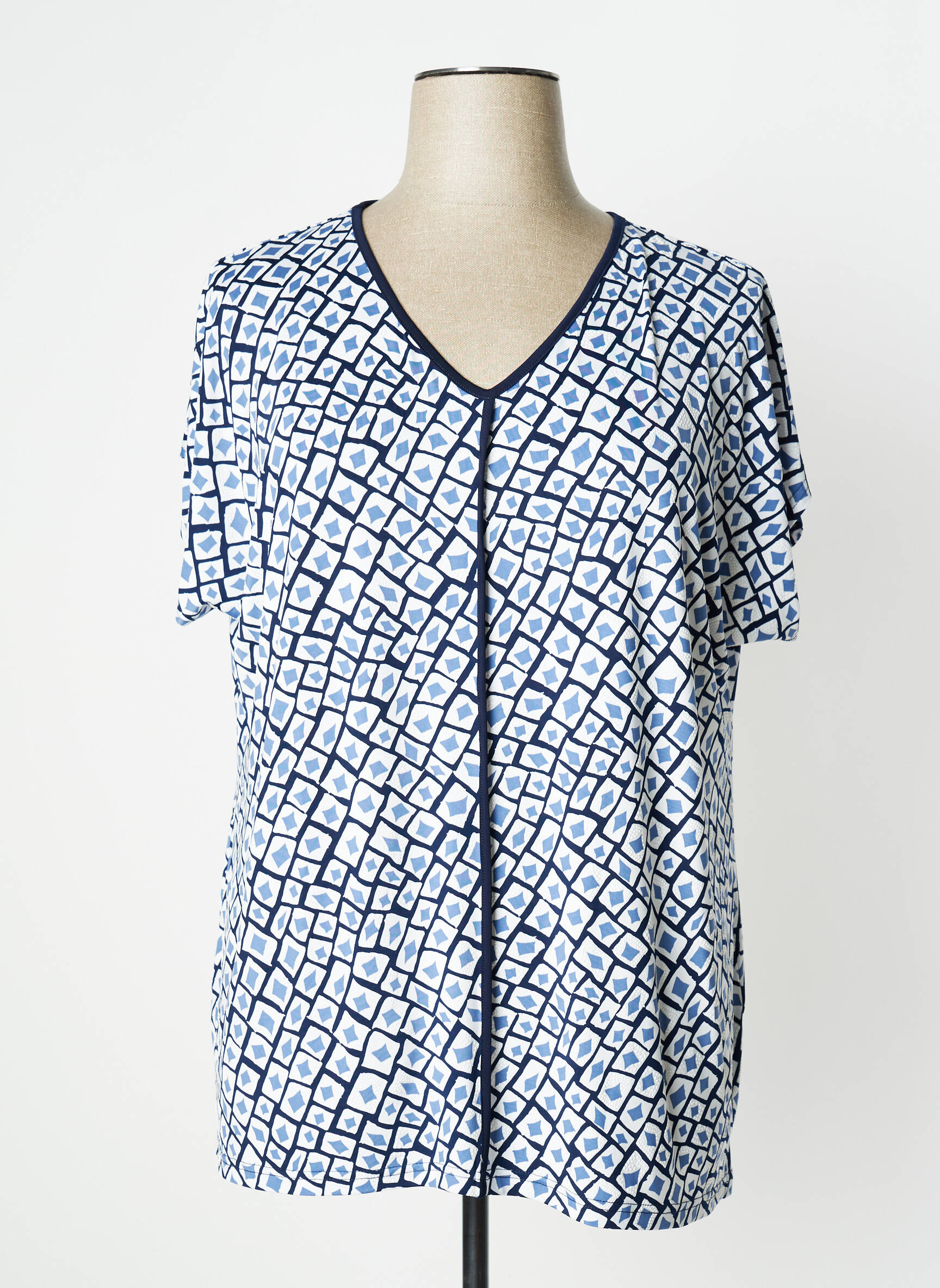 Telmail Tuniquemanchecourte Femme couleur bleu