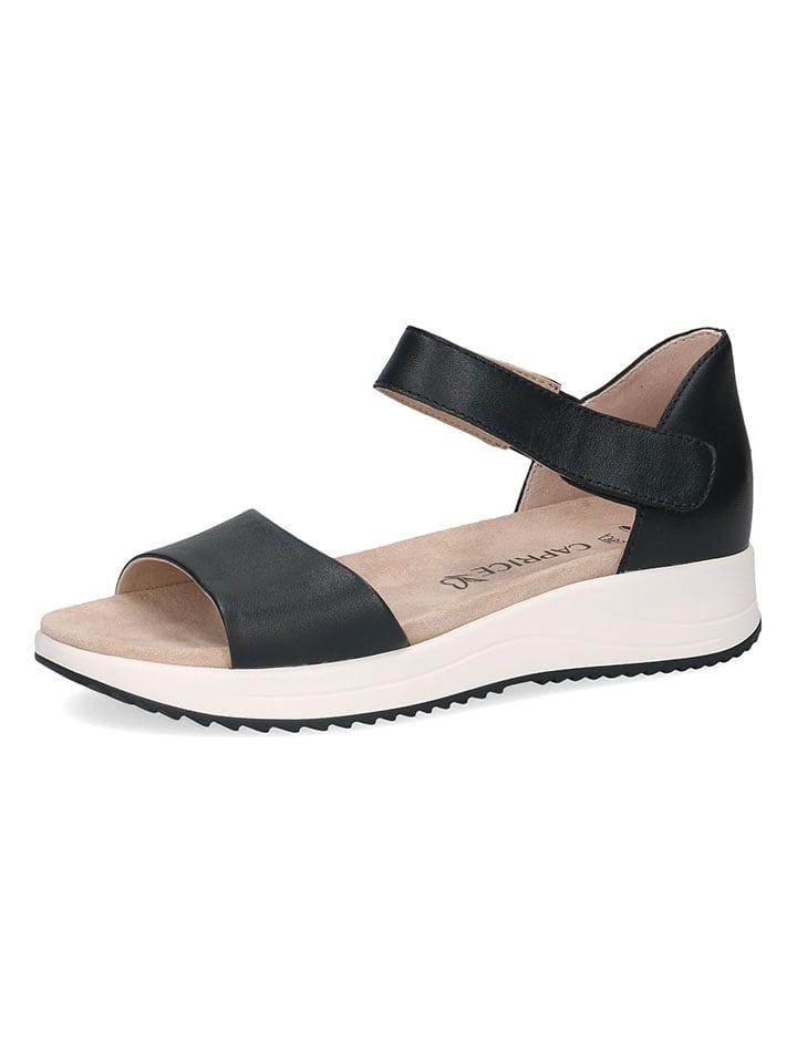 Caprice Leder-Sandalen in Dunkelblau günstig kaufen
