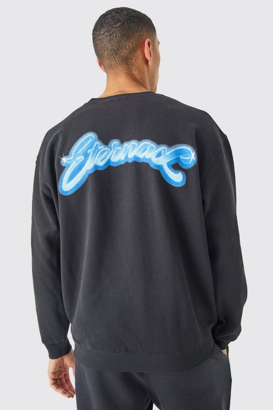 Oversize Sweatshirt mit Eternal-Print