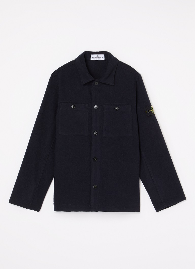 Jachetă-cămașă Stone Island 10504 din amestec de lână
