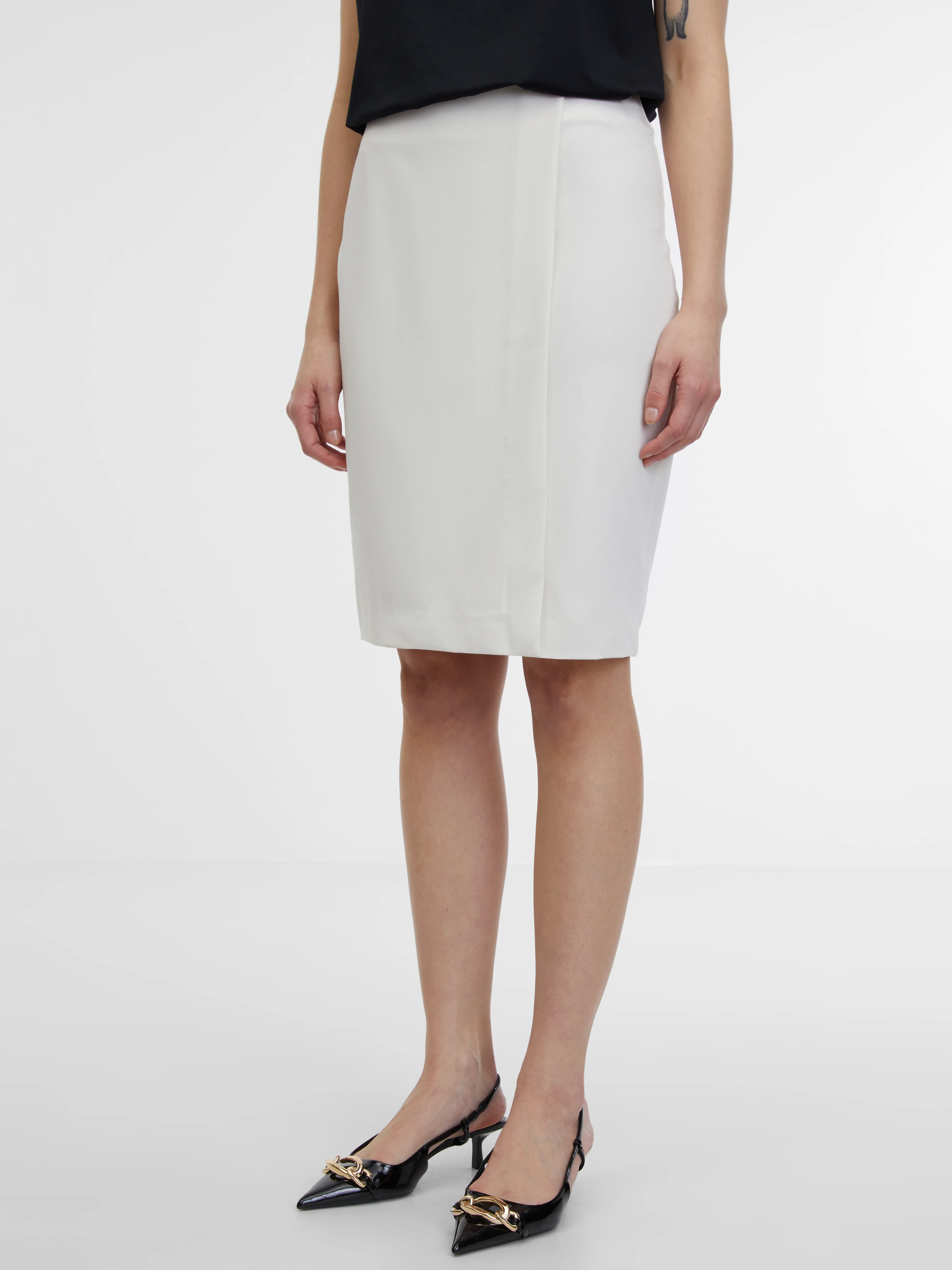 Cremefarbener  Damen-Rock ORSAY