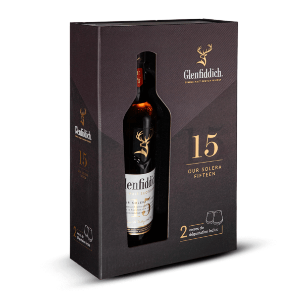 Coffret Glenfiddich 15 Ans 40% + 2 Verres