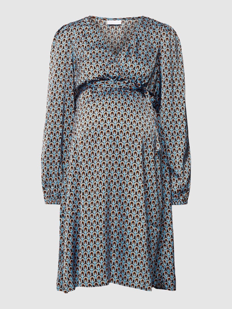 Umstands-Kleid in Wickel-Optik Modell 'Tess' in bleu