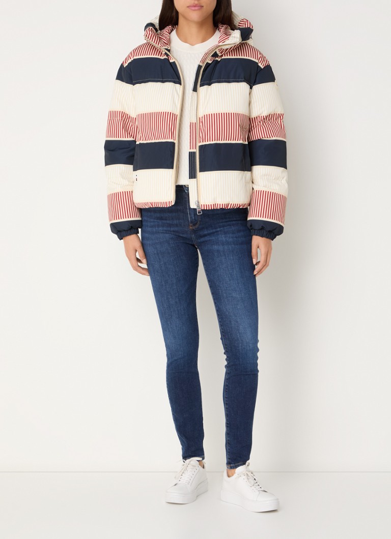 Jachetă cu glugă matlasată cu pene Tommy Hilfiger New York
