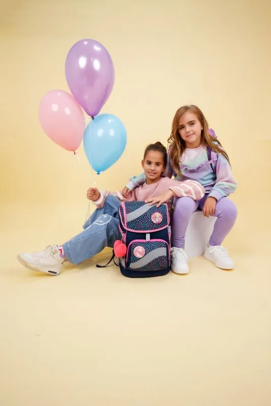 Belmil Smarty Schulranzen Set 5-teilig mit 6 Patches - Amazing Polka Dot 2