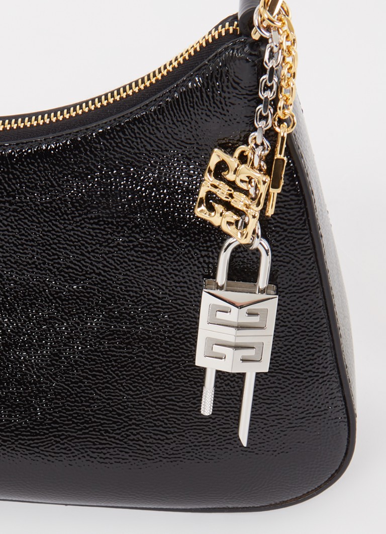 Givenchy Lucky Lock -vasikannahkainen olkalaukku lakatulla viimeistelyllä