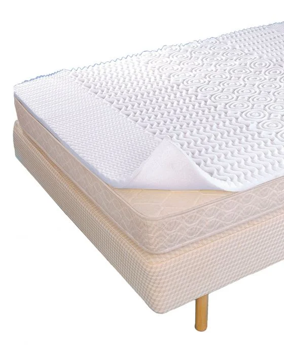 Surmatelas multizones en mousse visco élastique à mémoire de forme