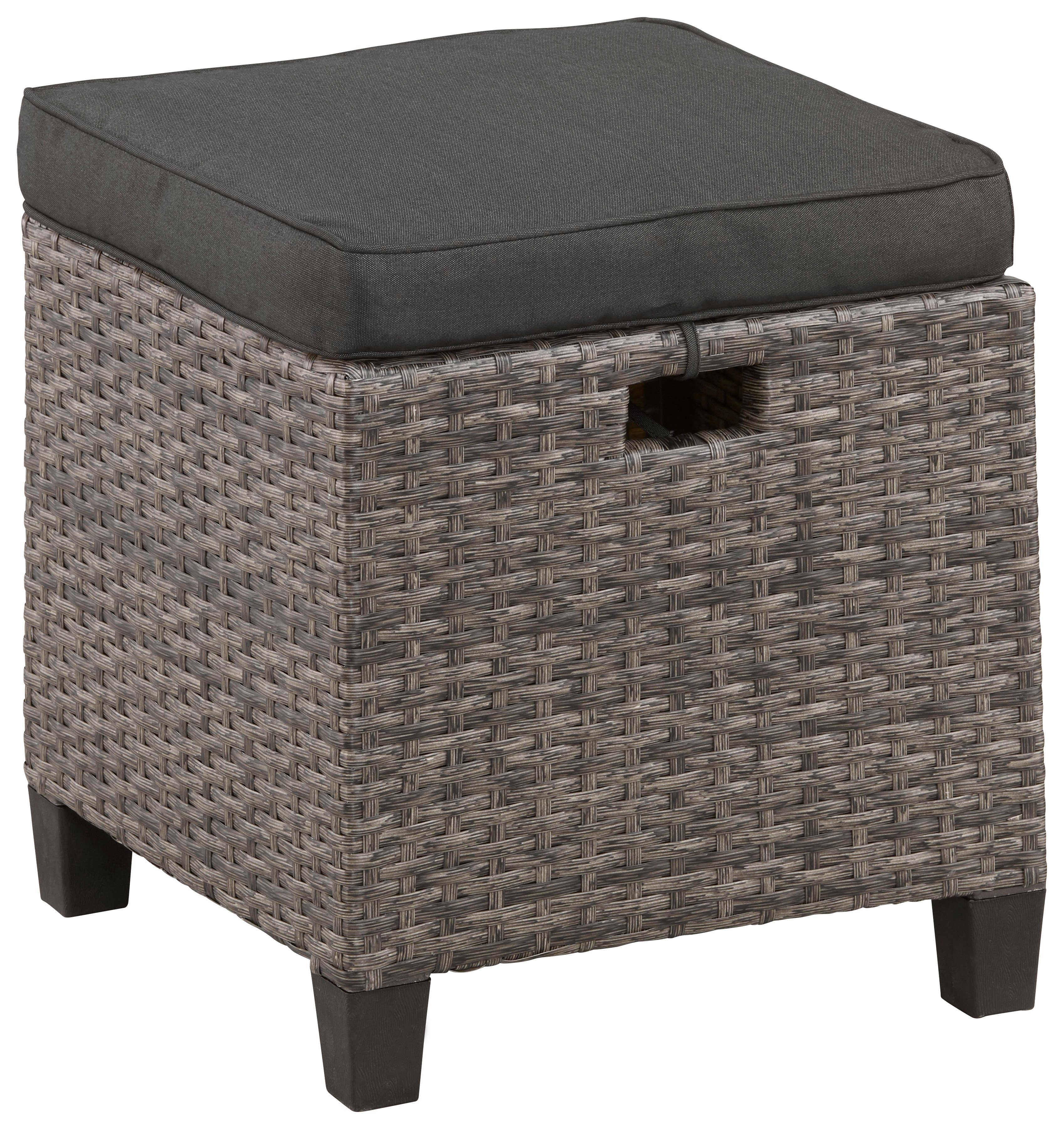 KONIFERA Gartenlounge-Set Keros Premium, (20-tlg), Ecklounge, 2 Hocker, Sessel, Tisch, Polyrattan