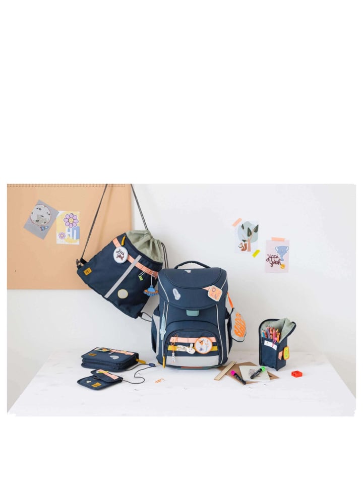 Lässig School Set Slim Unique - Schulranzen Set 7tlg. (Black) in Navy günstig kaufen onesize