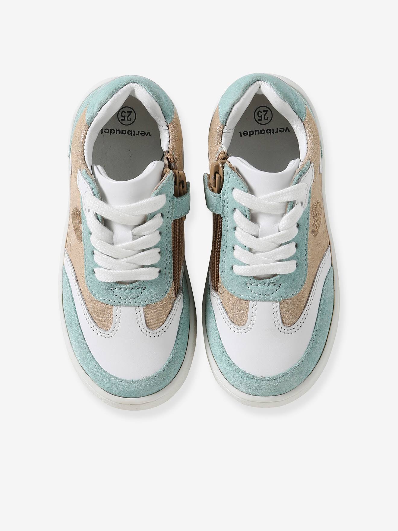 Vertbaudet Mädchen Sneakers mit Anziehtrick - set beige
