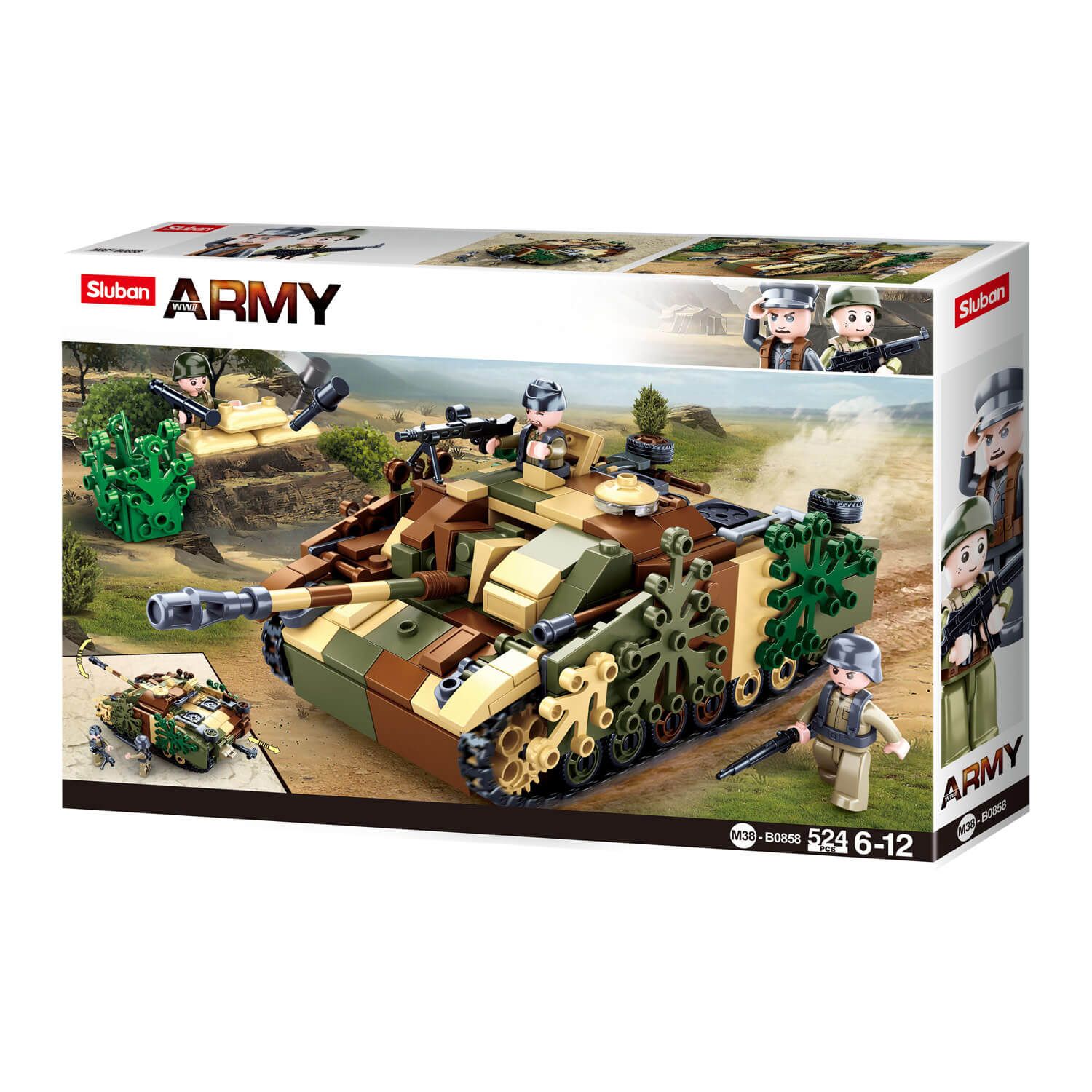 WWII Deutscher Jagdpanzer Bausteine Set M38-B0858