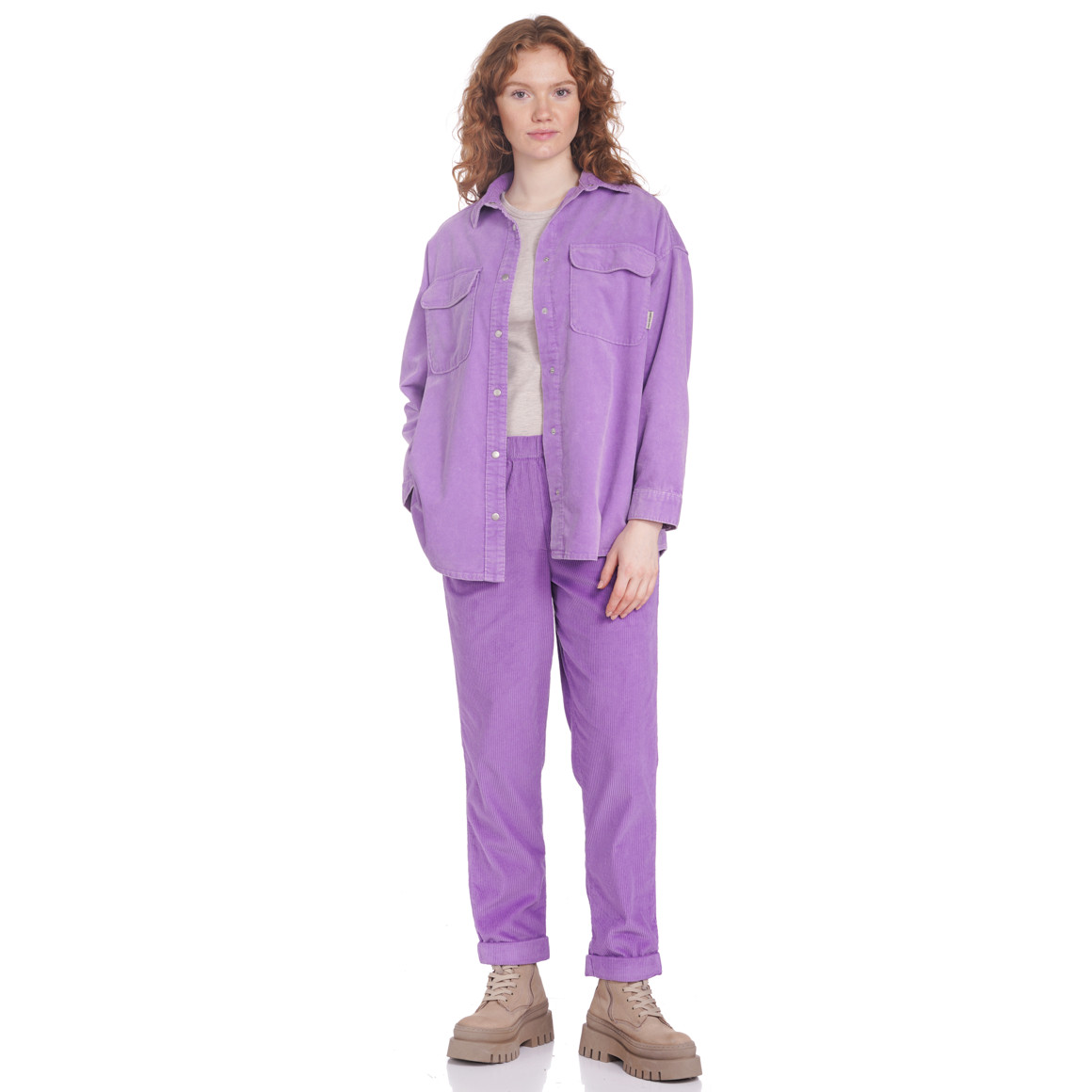 Damen Cordhose mit Elastikbund