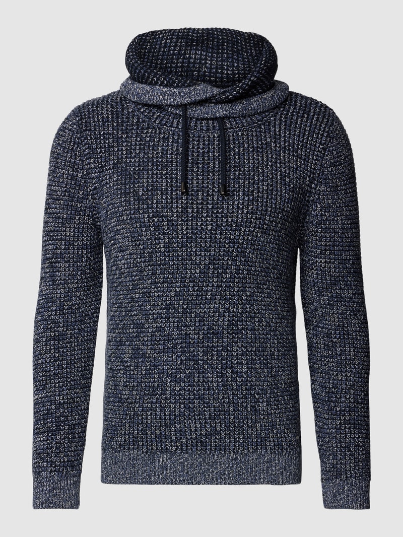 Strickpullover mit Allover-Muster in blau