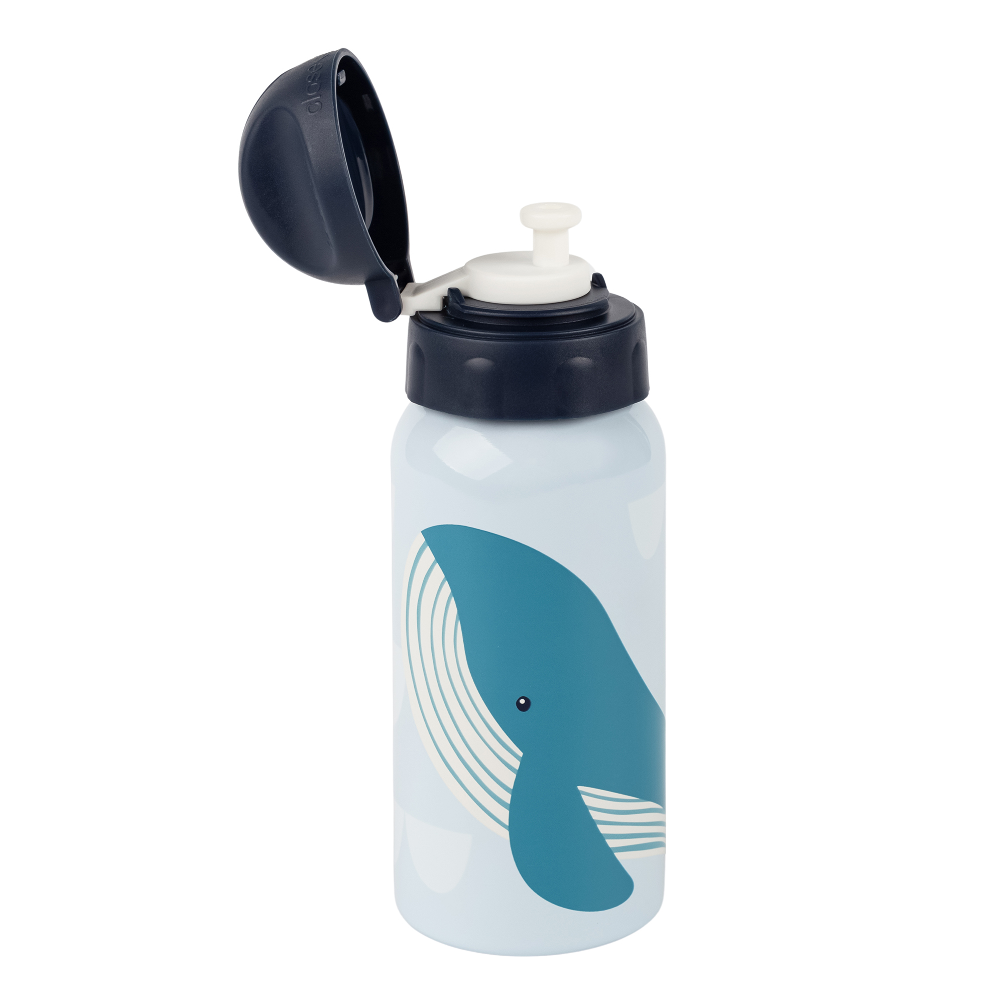 Edelstahl Kinder Trinkflasche Wal, 400ml
