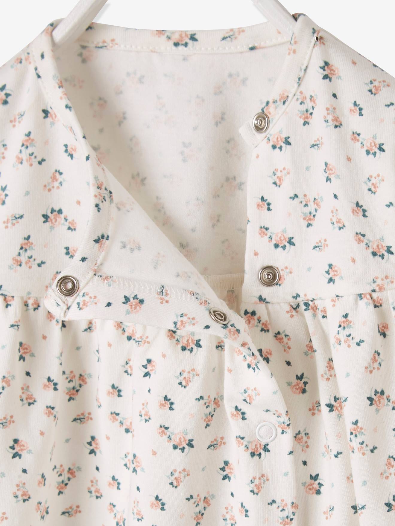 Ensemble bébé naissance 3 pièces bandeau, robe à motifs et legging nude imprimé