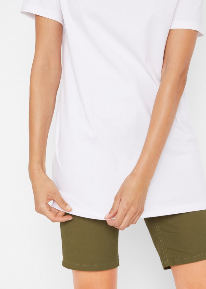 Basic Long-T-Shirt 2er-Pack, Kurzarm