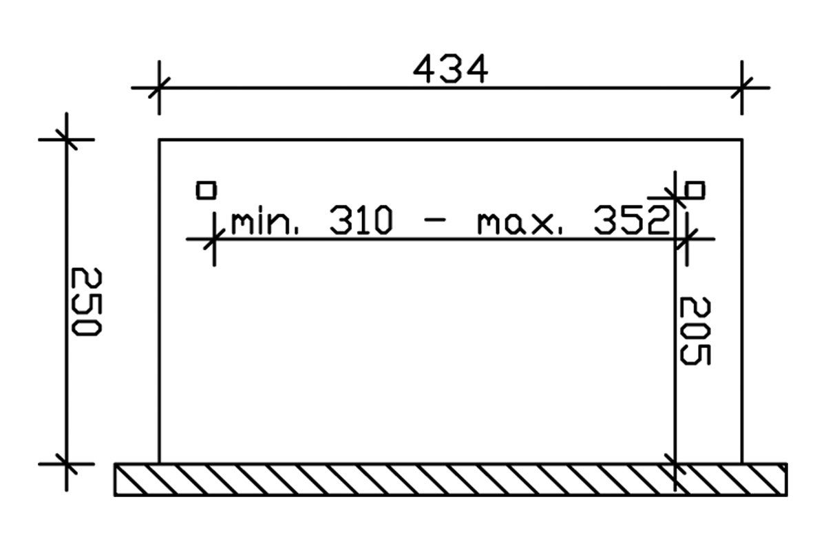 Skanholz Terrassendach Ravenna, BxT: 434x250 cm, Bedachung Doppelstegplatten, 434 cm Breite, verschiedene Tiefen