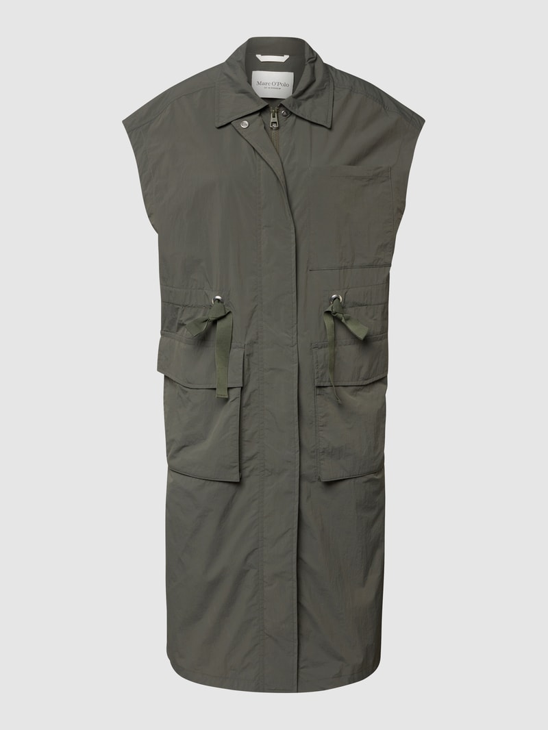 Weste mit Taillenband in khaki
