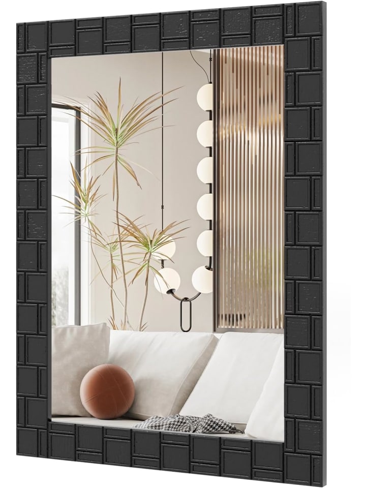 COSTWAY 80 x 60cm Wandspiegel in Schwarz günstig kaufen onesize