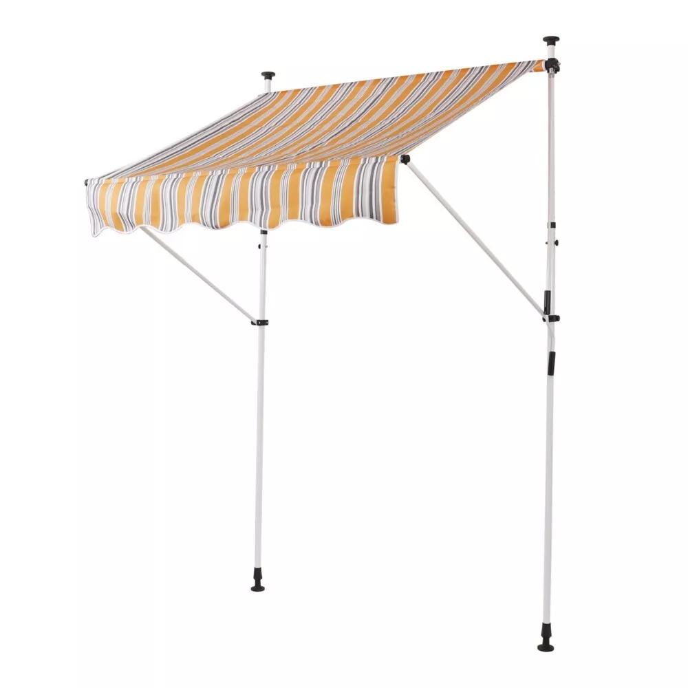 Never Indoor Terrassenmarkise 200 x 120 cm gelb gestreift