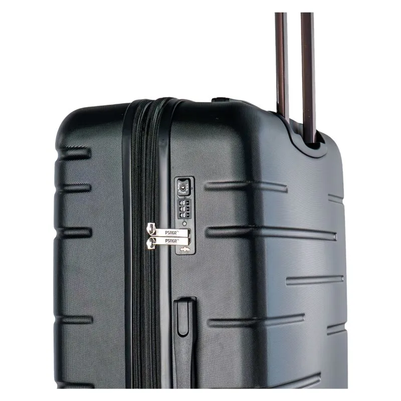 PSNGR Stripes Kofferset 2-teilig (L,M) Erweiterbar - Black