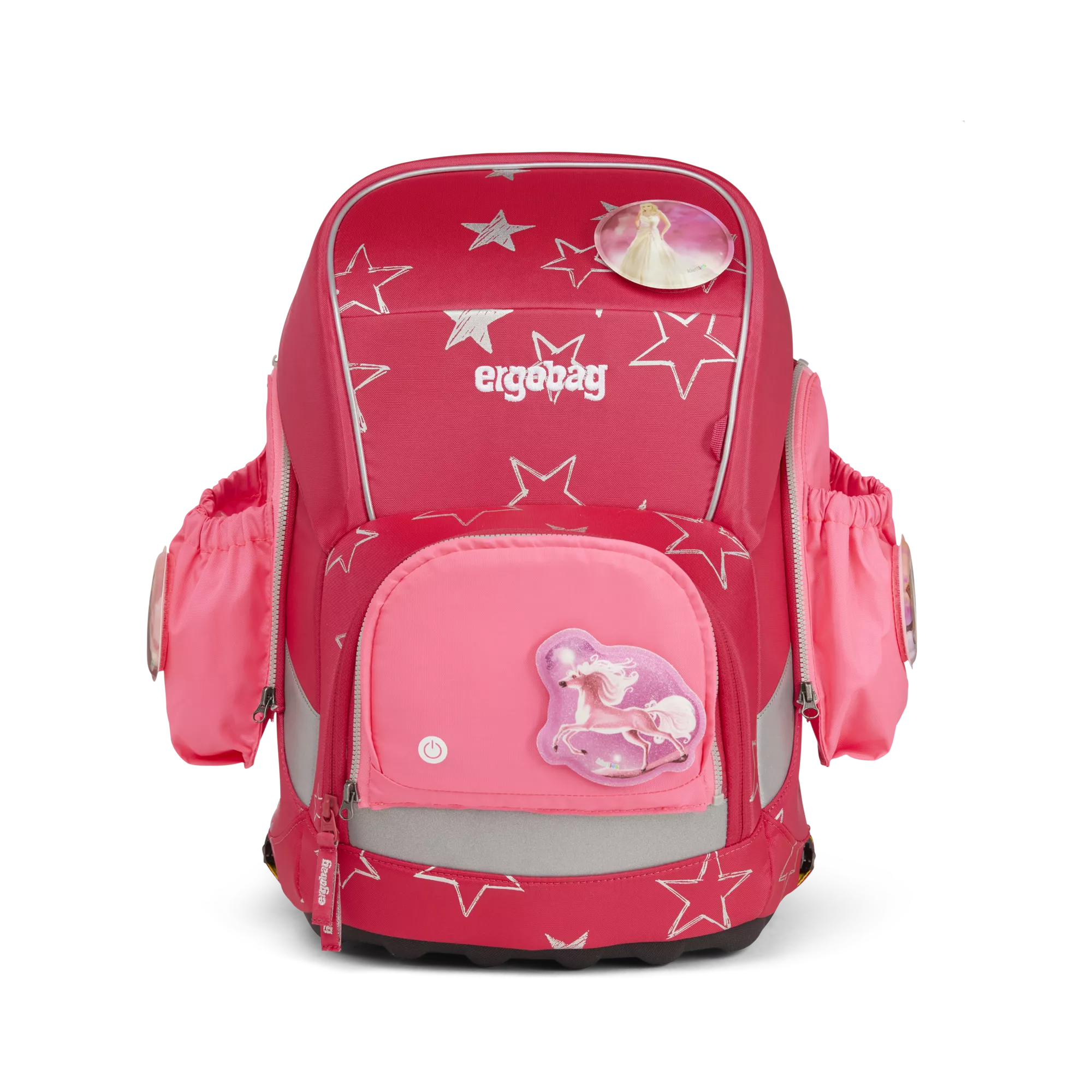 ergobag Fluo LED Seitentaschen-Set Pink