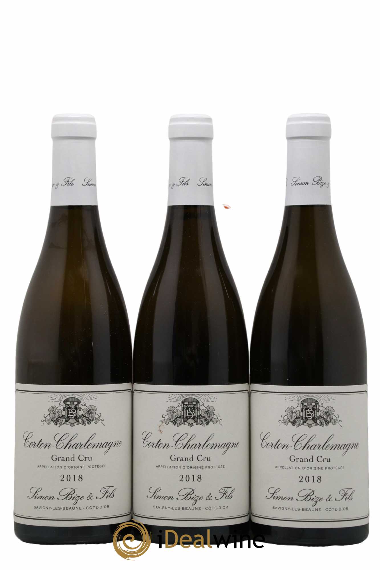 Corton-Charlemagne Grand Cru Simon Bize & Fils  2018 - Lot de 3 Bouteilles