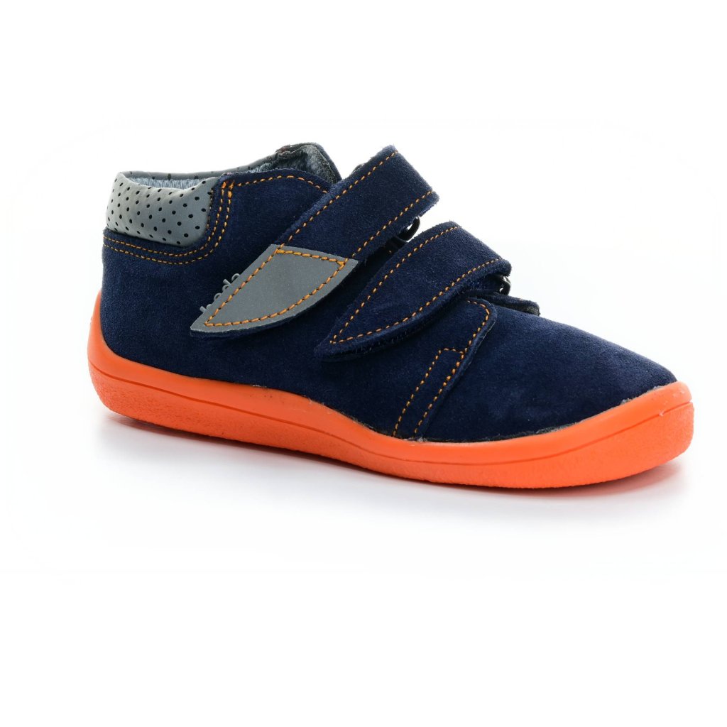 Beda Blue Mandarine mit Membran (BF 0001/W/M/2) dunkel blaue Barfuß-Stiefeletten