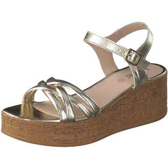 Leone Keilsandale in gold