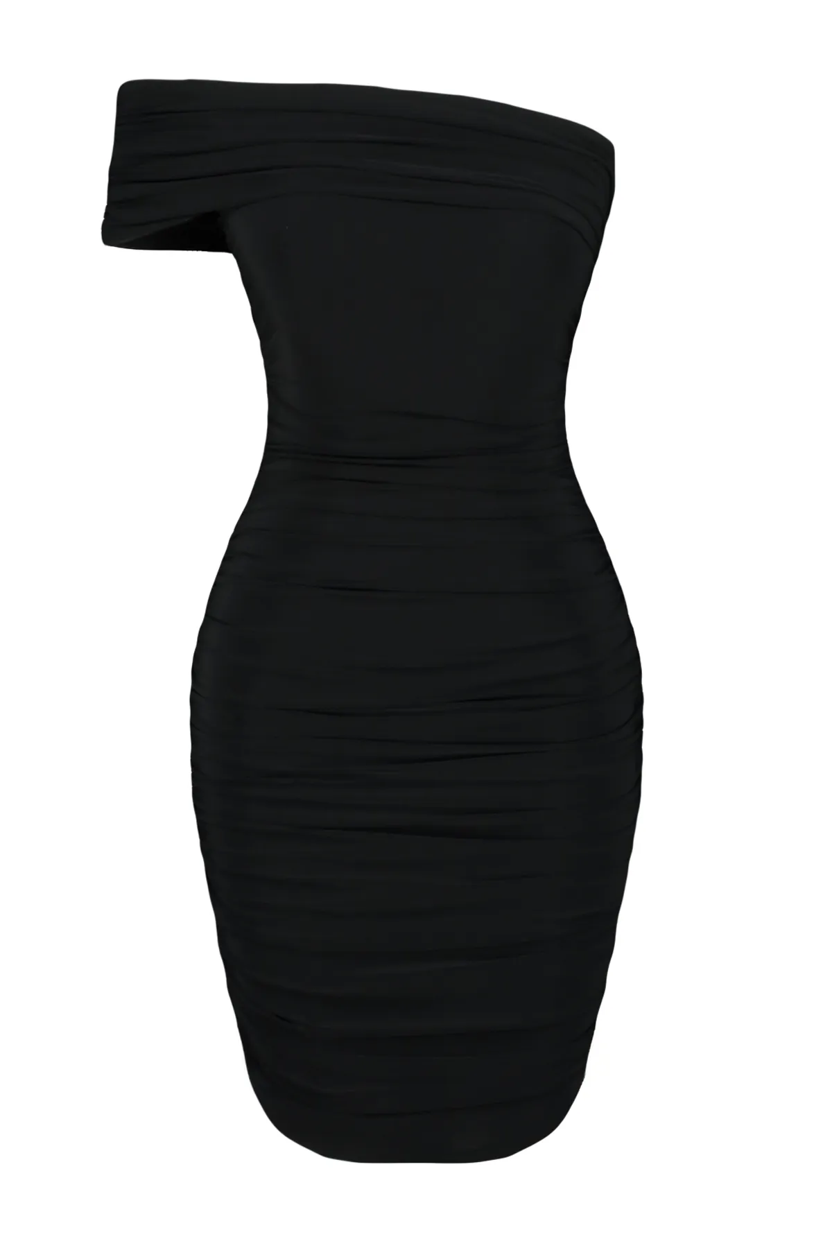 Trendyol Collection  Schwarzes, tailliertes gestricktes Abendkleid TPRSS22EL2037