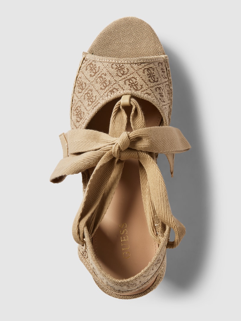Wedges mit Label-Print Modell 'HALONA' in beige
