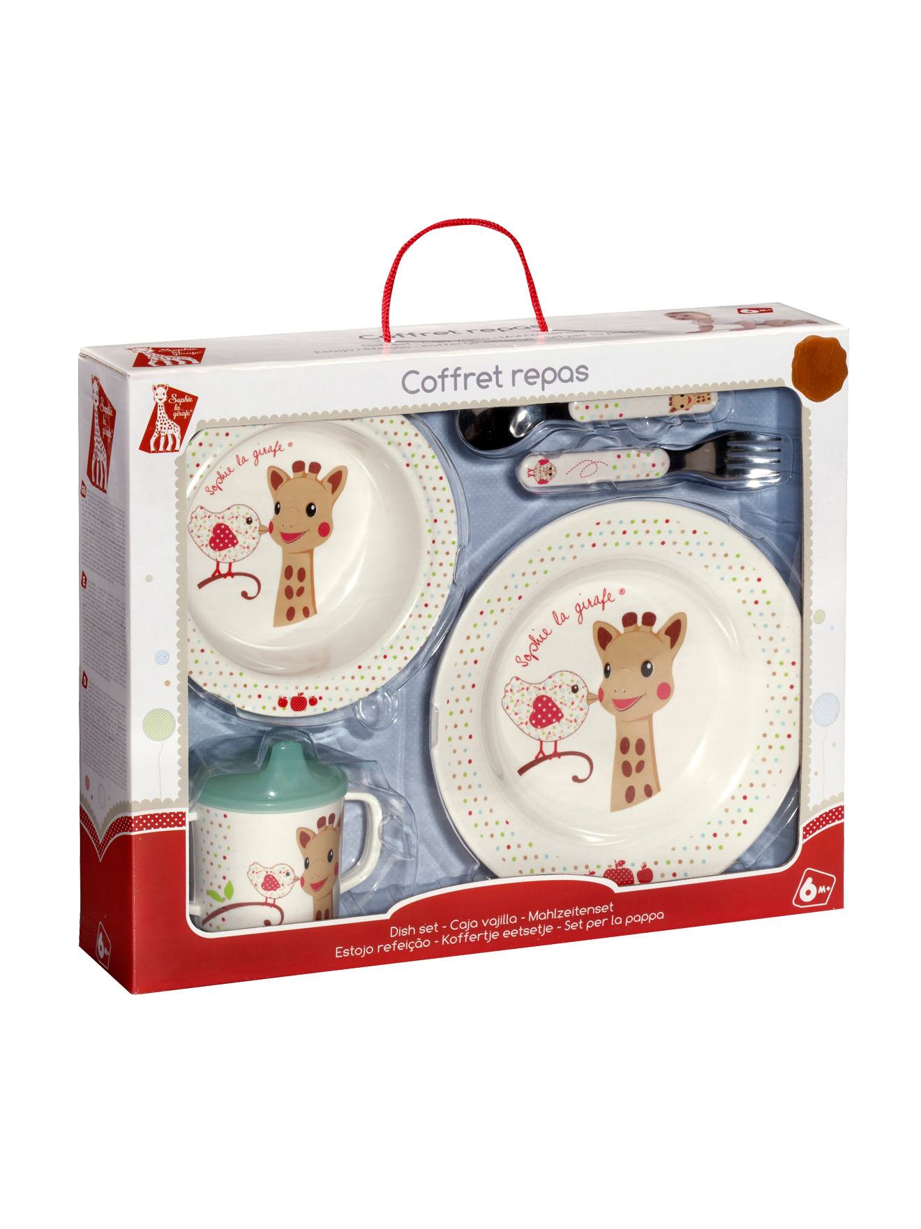 Coffrets repas Sophie la girafe® VULLI kiwi avec oiseau