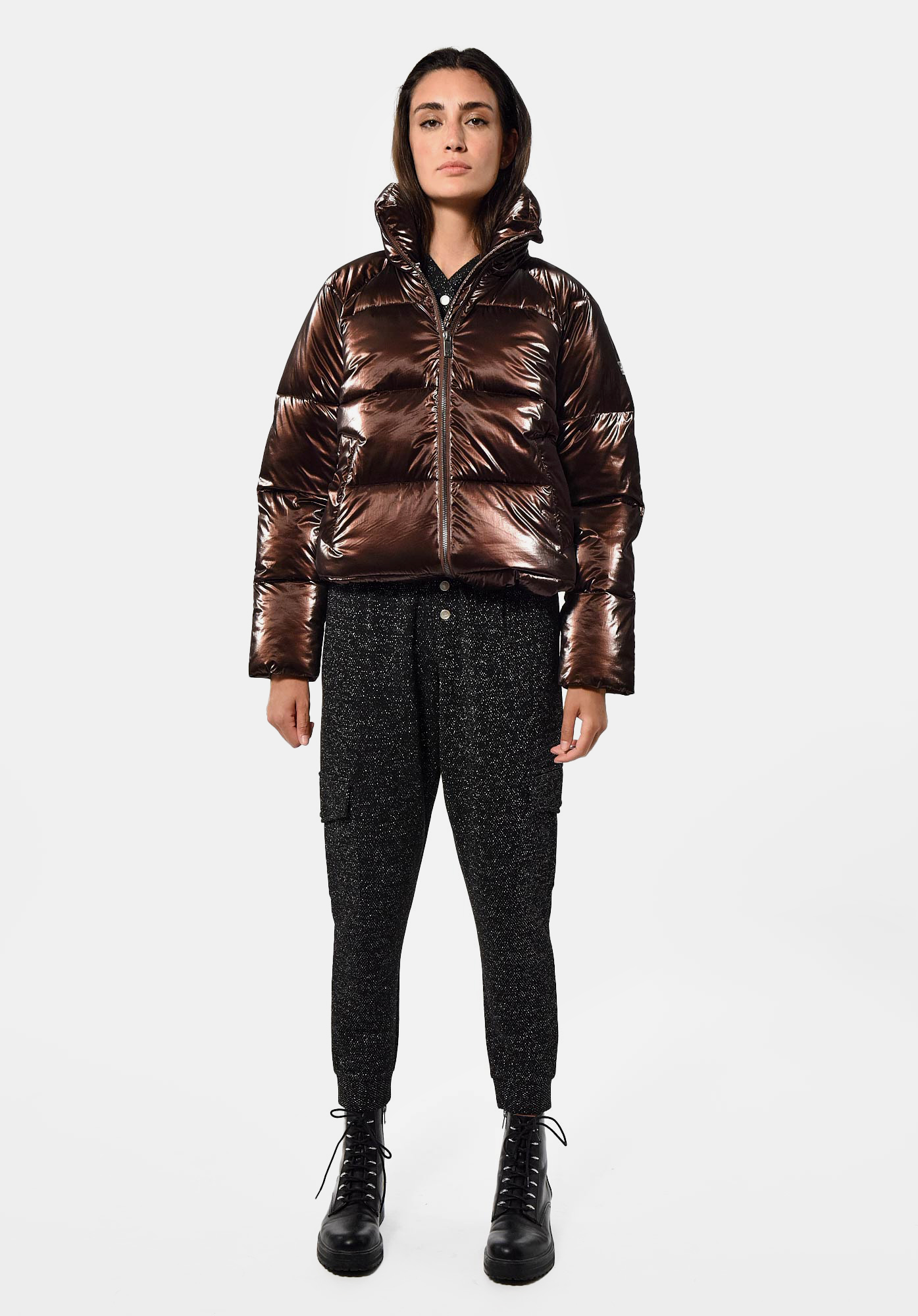 DEAN   Doudoune marron brillante Femme