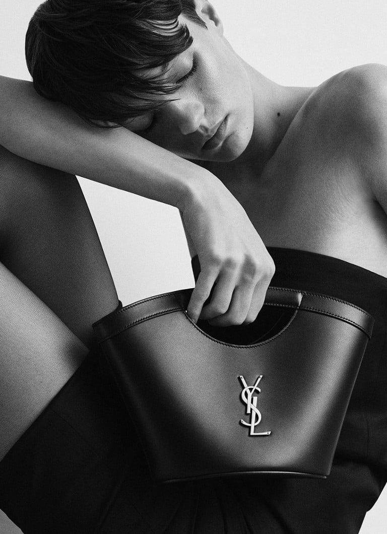 Geantă mică din piele de vițel Saint Laurent
