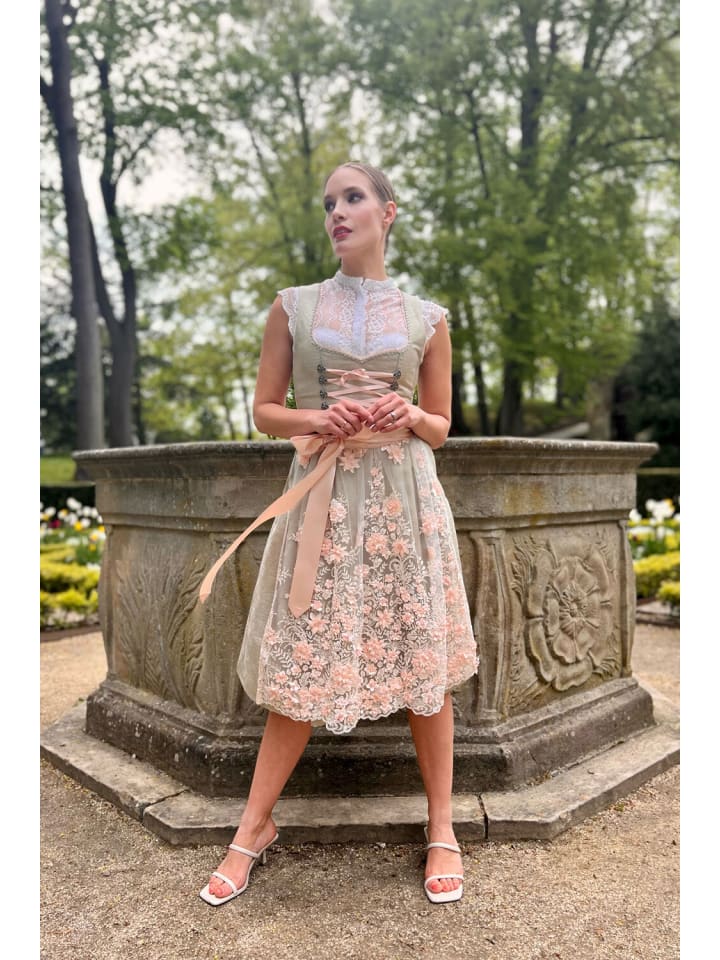 Edelnice Midi Dirndl Simona in grün günstig kaufen