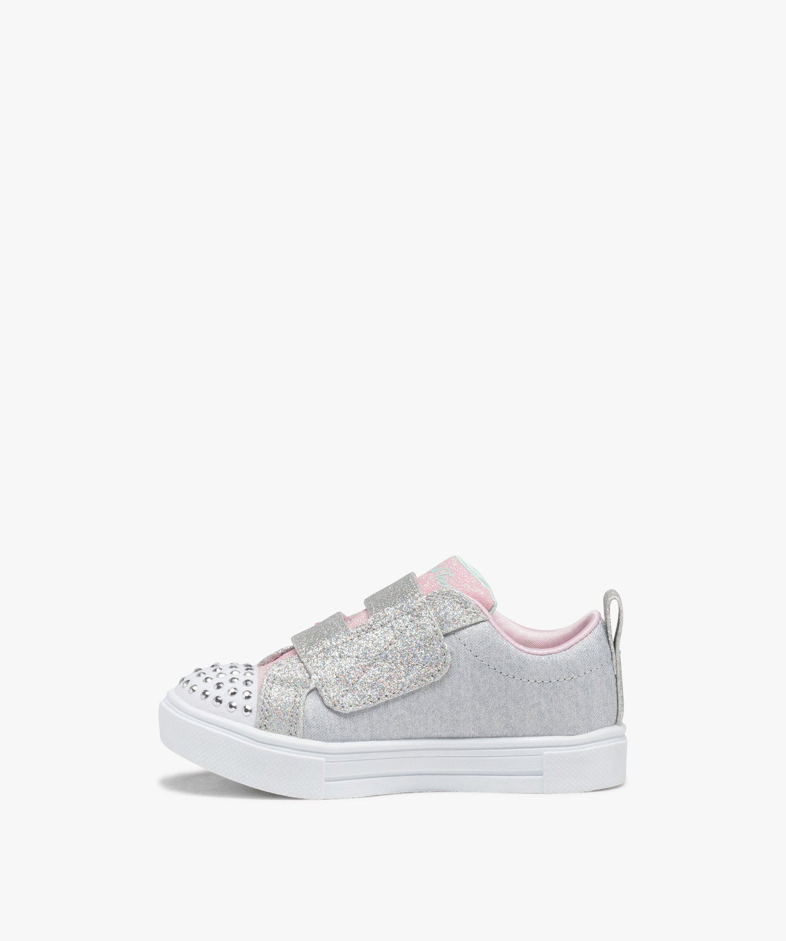 Baskets fille à paillettes avec bout lumineux - Skechers gris | GEMO