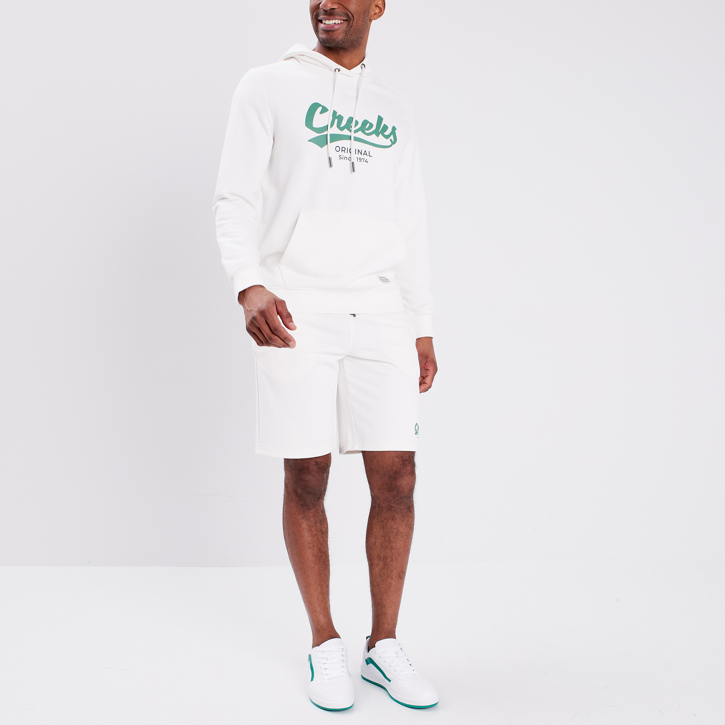 Jogging-Short droit Creeks ivoire homme | La Halle