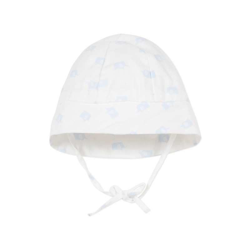 Bob à motifs d'éléphants, coton blanc naissance Absorba