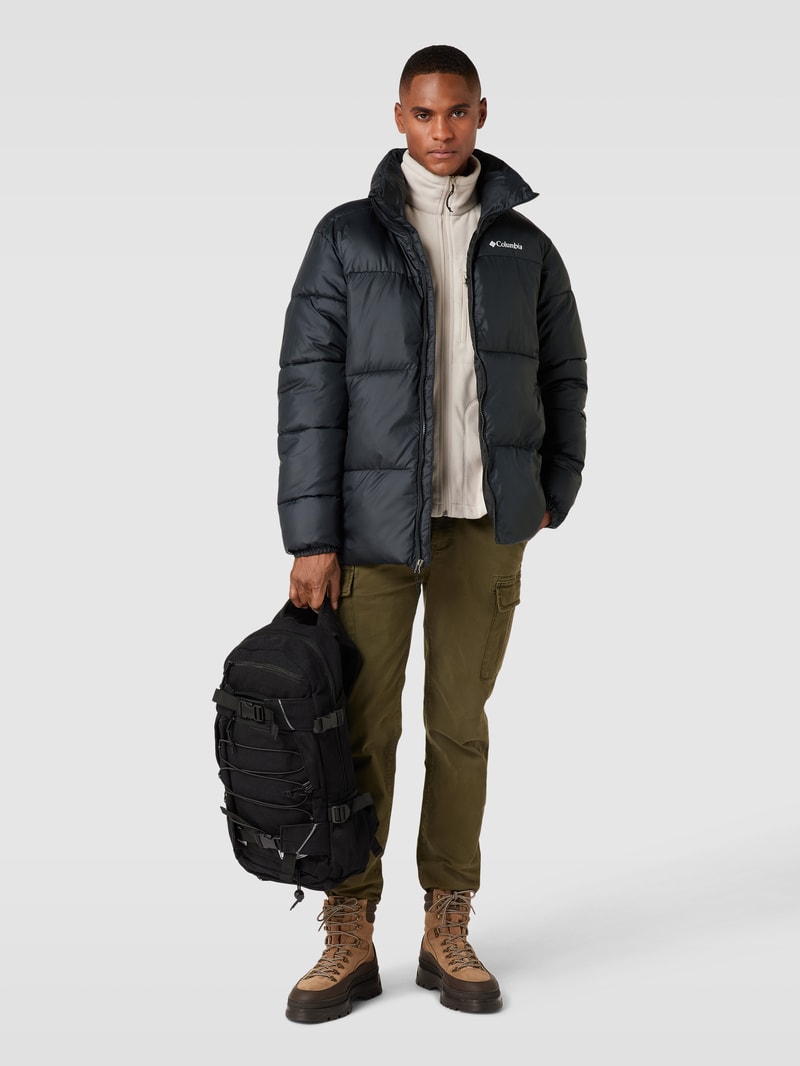 Steppjacke in Two-Tone-Machart Modell 'Puffect II' in schwarz