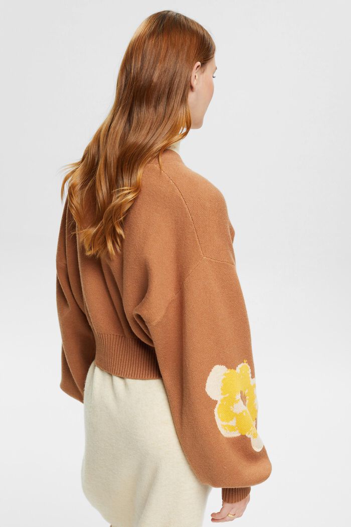 Strick-Cardigan im floralen Jacquard-Design