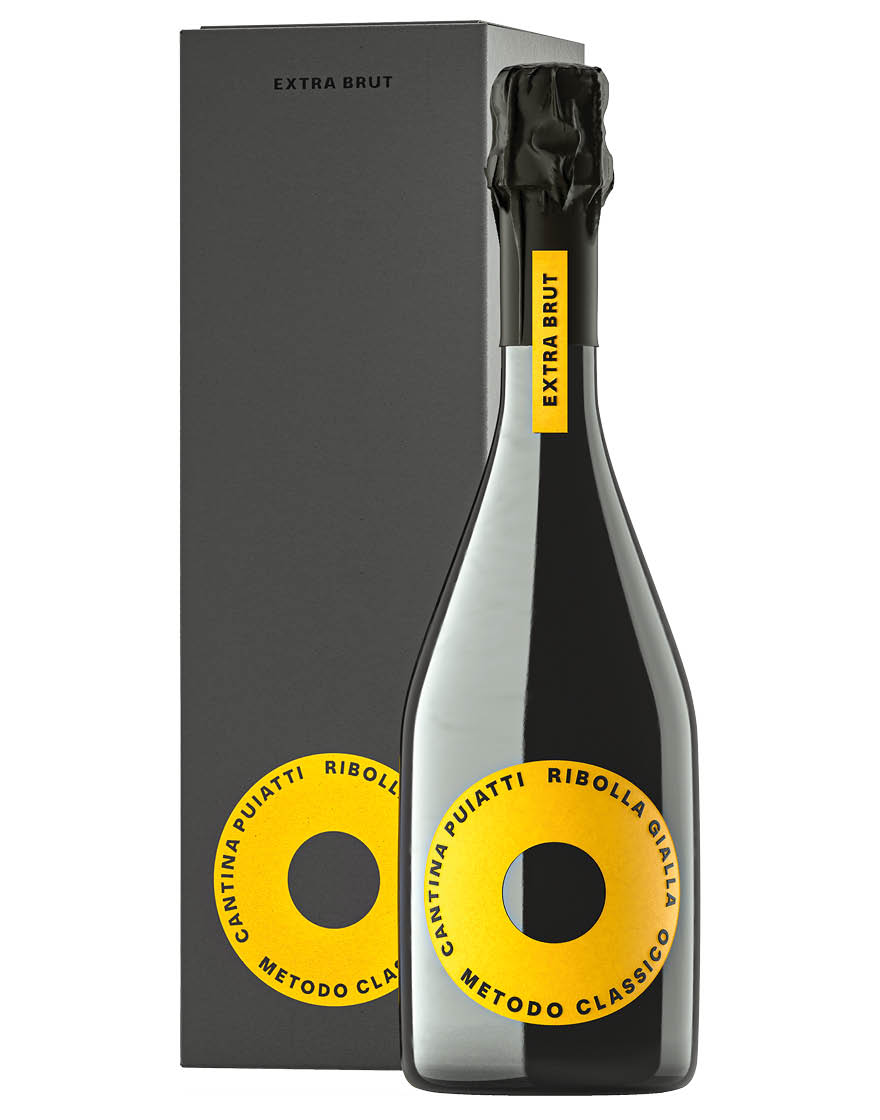 Vino Spumante di Qualità Metodo Classico Extra Brut Ribolla Gialla Puiatti Magnum 1,5 ℓ, En Étui