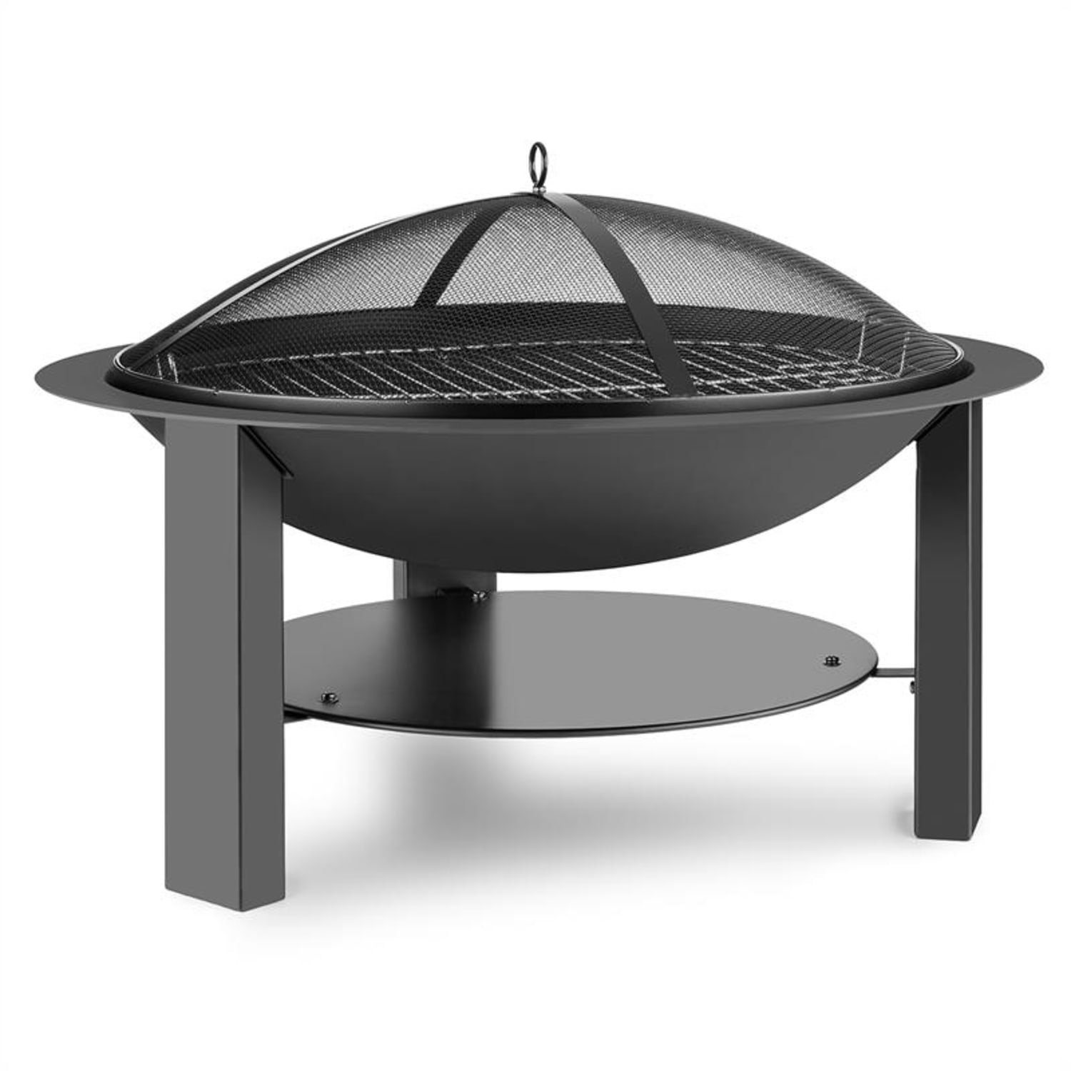 blumfeldt Feuerschale Mithras, Feuerschale Garten Grill Funkenschutz Feuerkorb Feuerstelle Outdoor