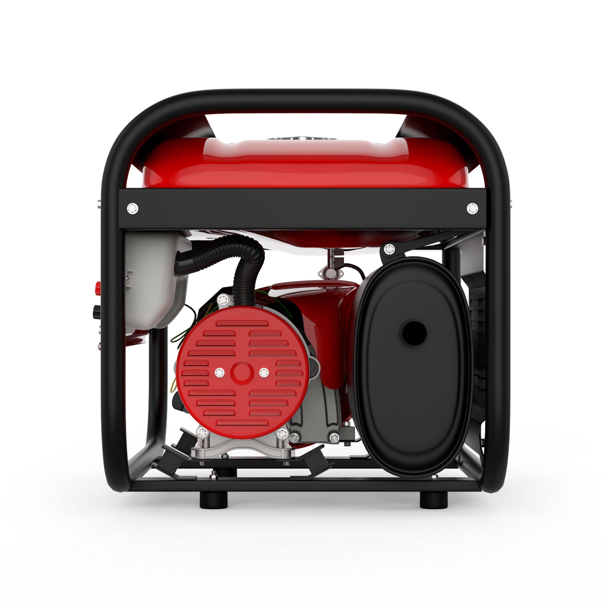 BLACKCOCO's GmbH Stromerzeuger 4-Takt 6.5 PS 2200W GT2200 Stromerzeuger Generator, 4,8 in kW, (Komplett-Set), Benzin Generator Stromerzeuger 2200 Watt 230V Steckdose