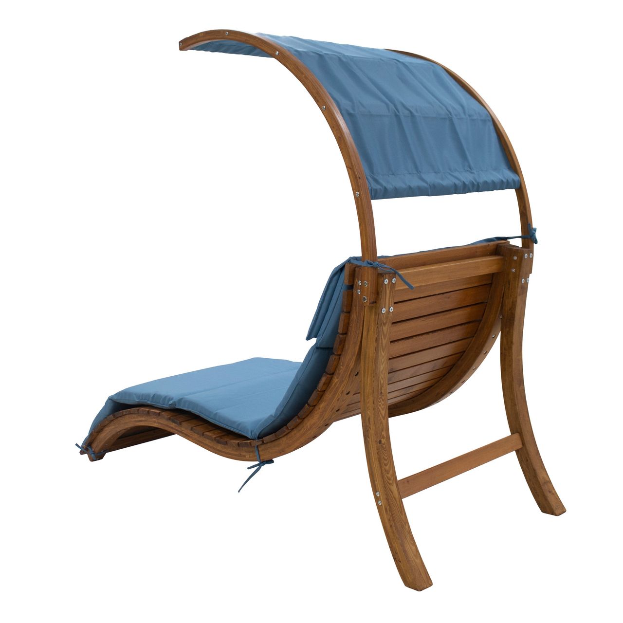 AXI Salina Liegestuhl mit Sonnenschirm Blau