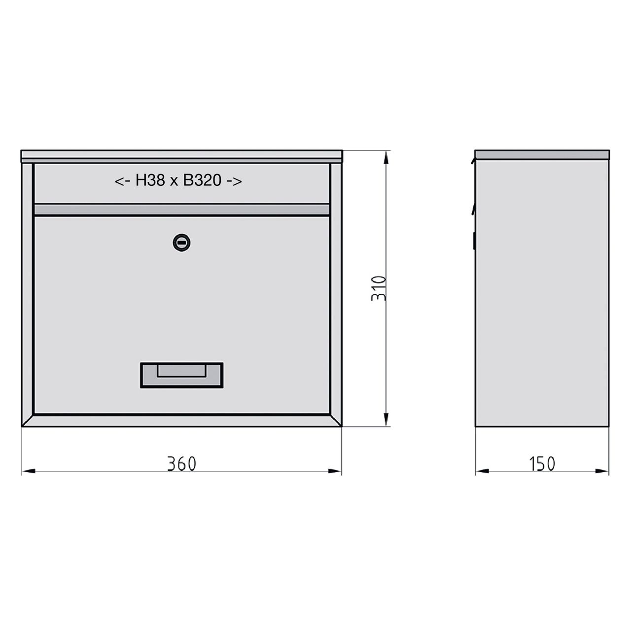 Basi Briefkasten - BK 900 - Edelstahl