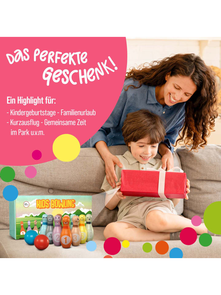 Pink Papaya Kegelspiel für Kinder 