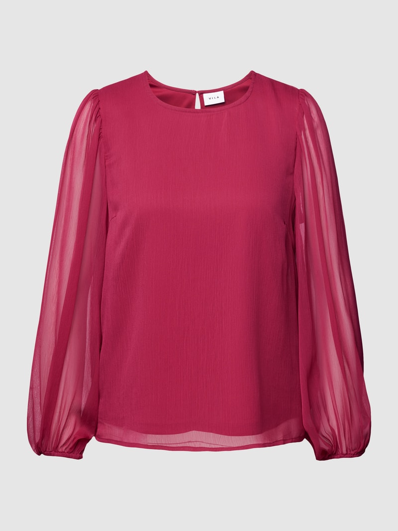 Bluse mit Strukturmuster Modell 'FALIA' in bordeaux rot
