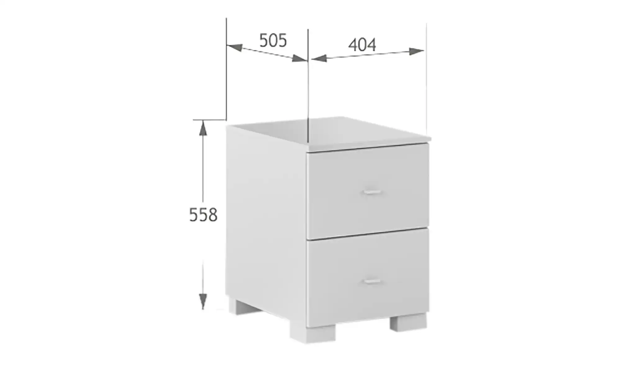 Nachtkommode Uni White